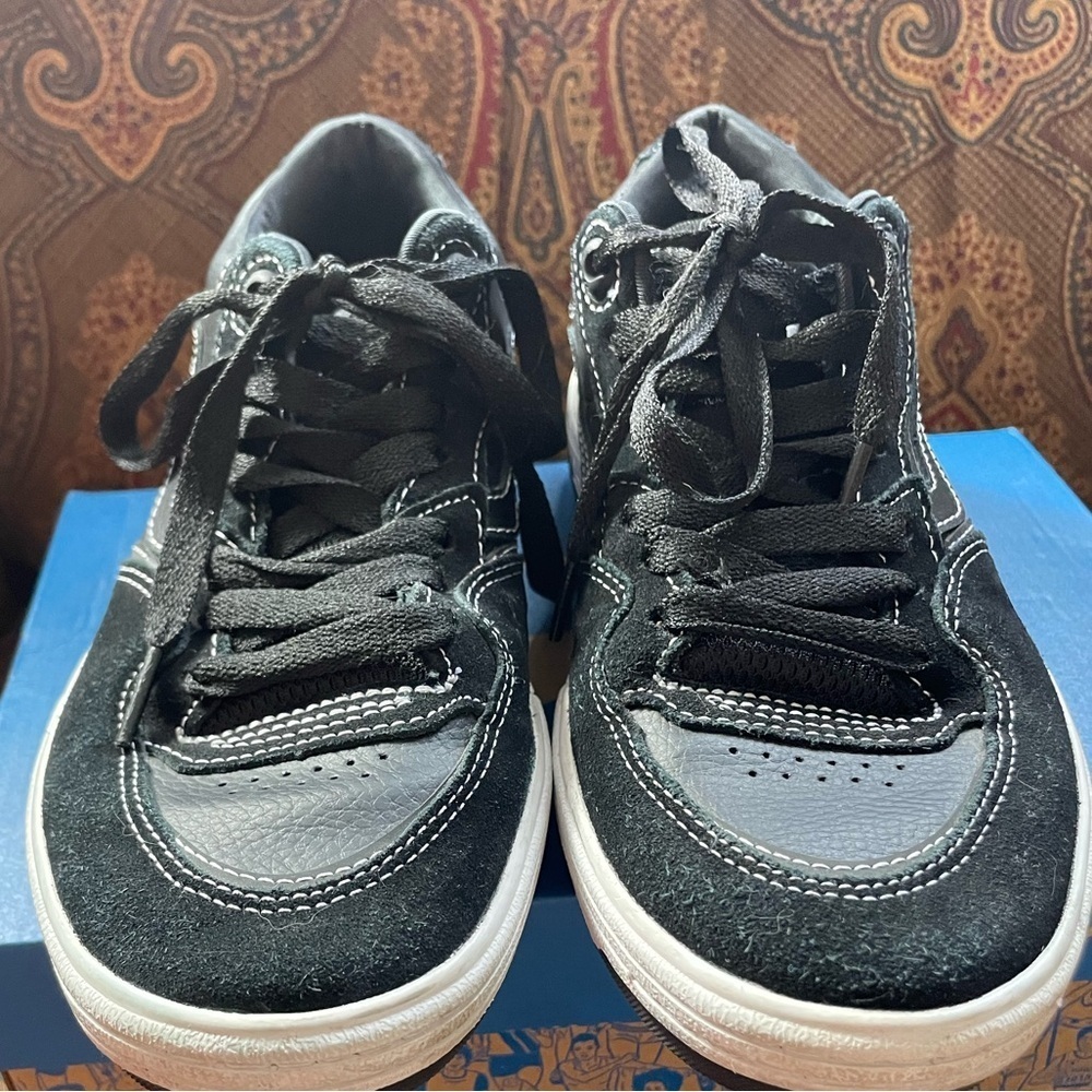 Vans Men's Rowan Zorilla 2 Black White Suede Leather Skate Shoes size 7.5 - Picture 2 of 8